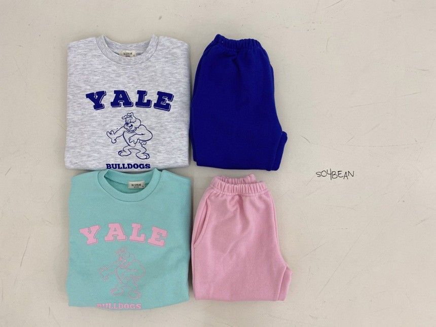 SOYBEAN - Korean Children Fashion - #Kfashion4kids - Yale Overfit Top Bottom Set