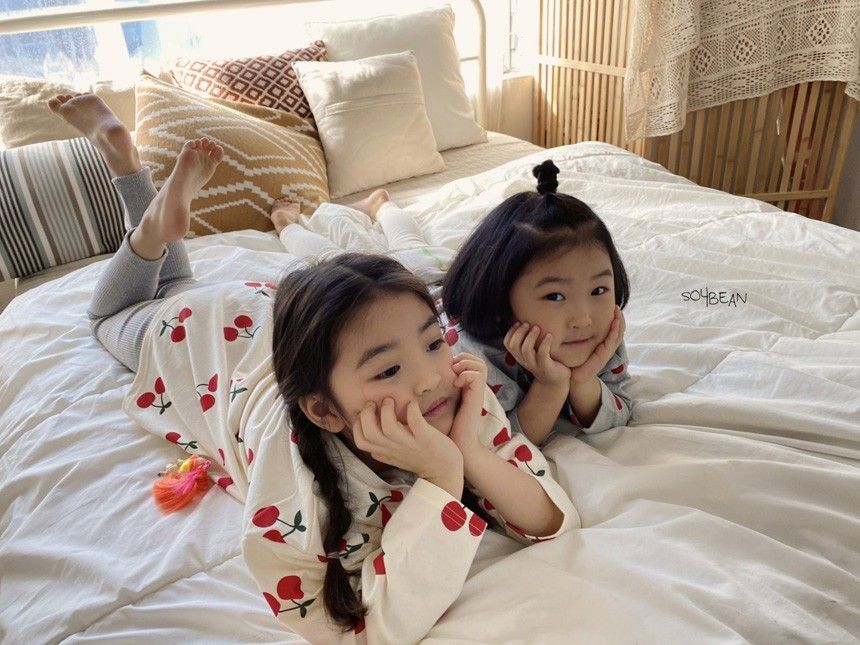 SOYBEAN - Korean Children Fashion - #Kfashion4kids - Cherry Long Boxy Tee