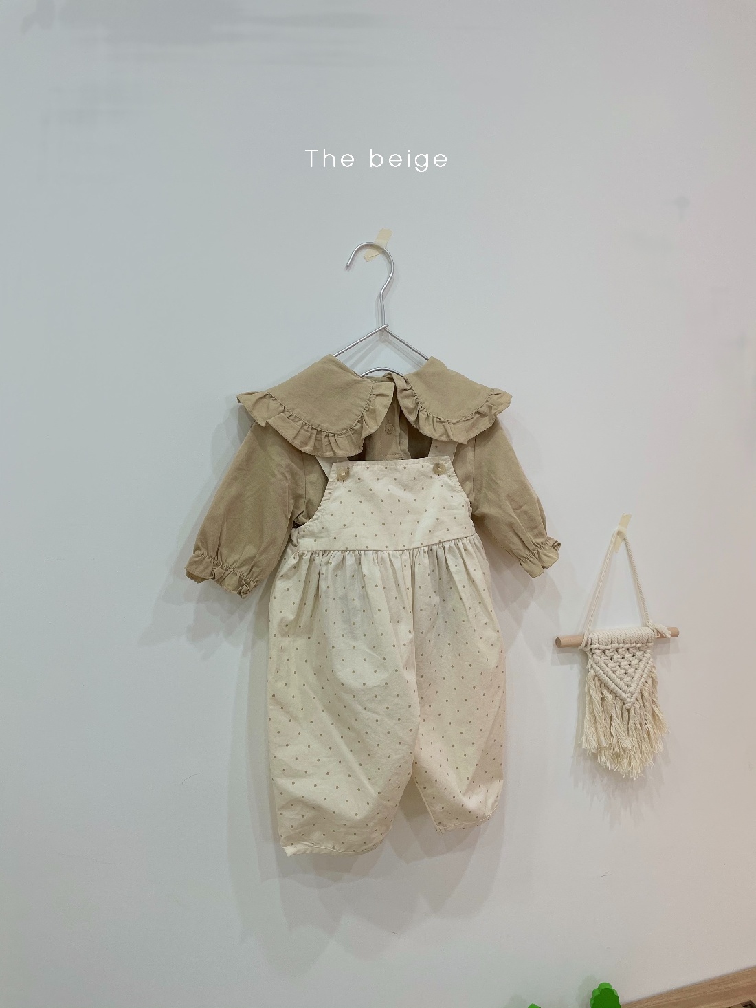 THE BEIGE - Korean Children Fashion - #Kfashion4kids - Dot Suspender Pants - 10