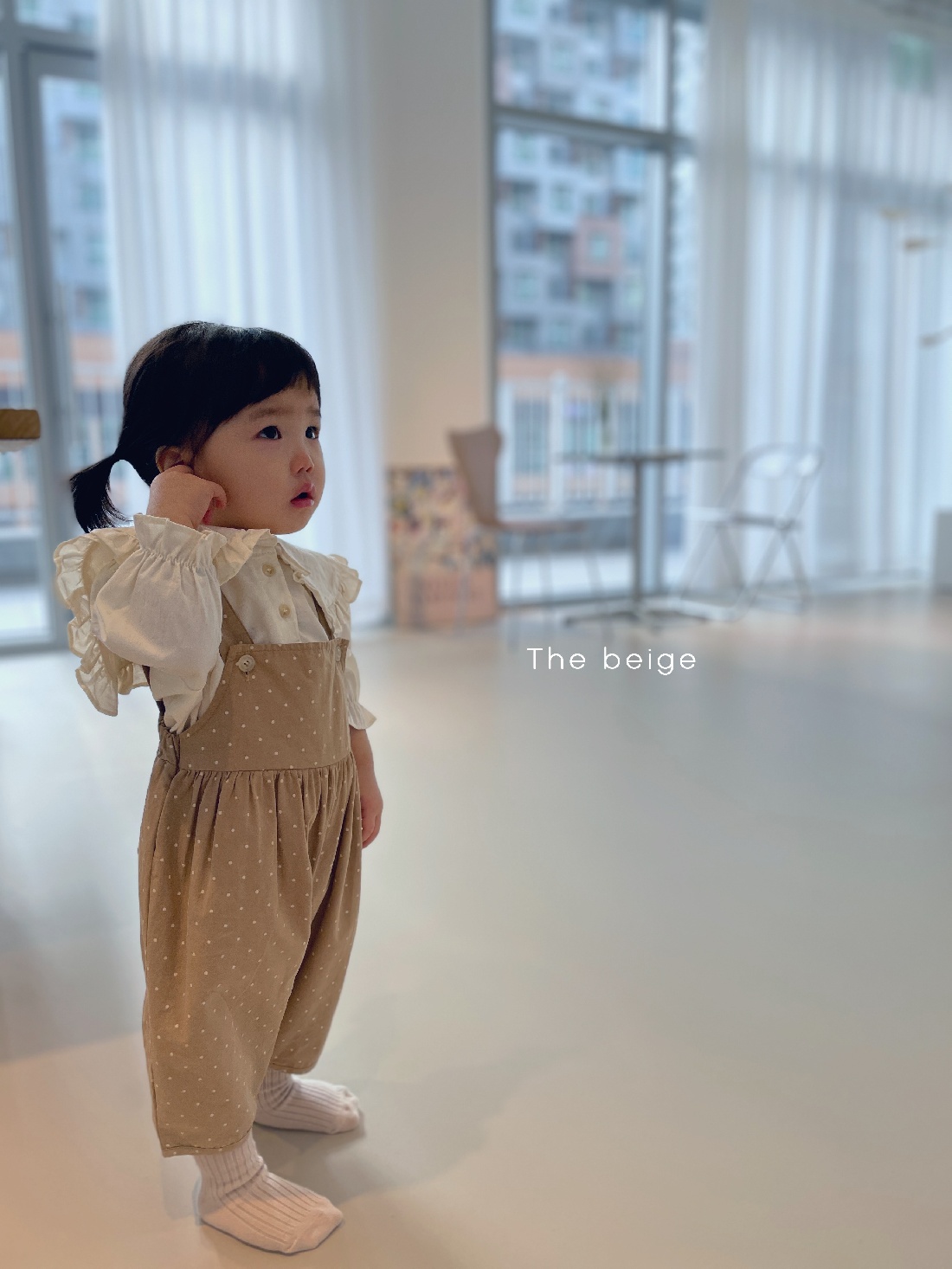 THE BEIGE - Korean Children Fashion - #Kfashion4kids - Dot Suspender Pants - 4