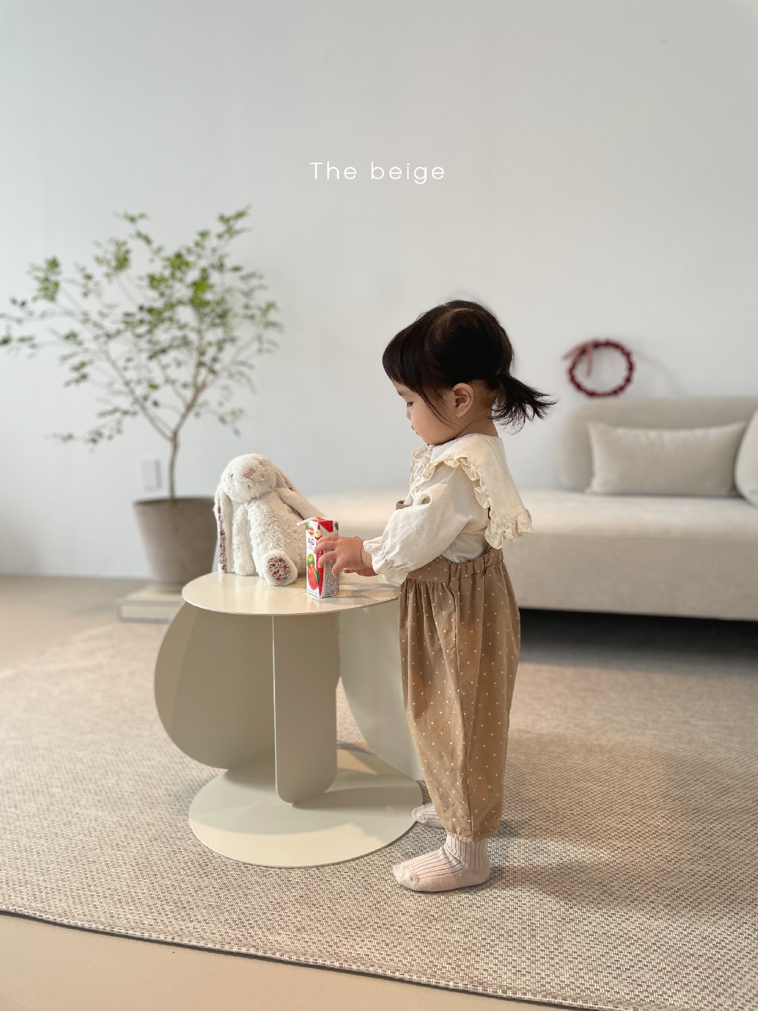 THE BEIGE - Korean Children Fashion - #Kfashion4kids - Dot Suspender Pants - 6