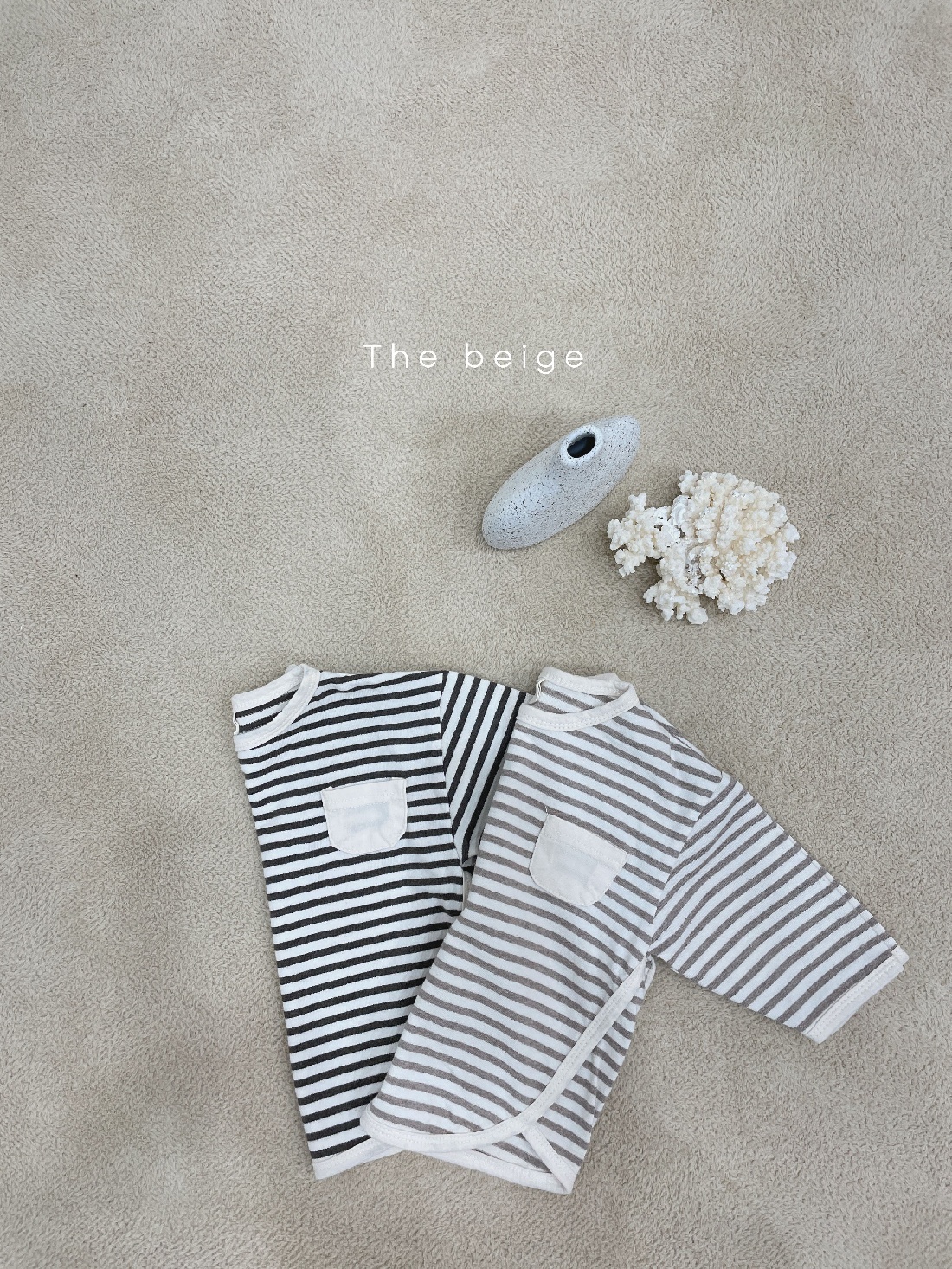 THE BEIGE - Korean Children Fashion - #Kfashion4kids - Pocket Stripe Tee