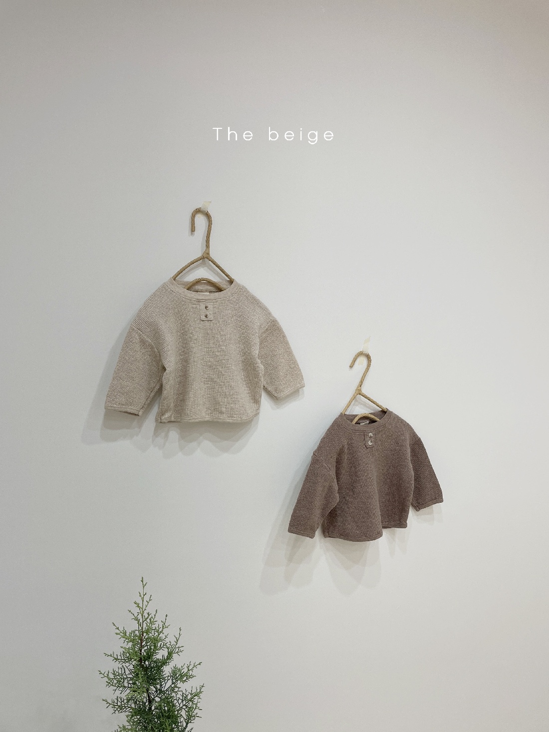 THE BEIGE - Korean Children Fashion - #Kfashion4kids - Waffle Button Tee - 2