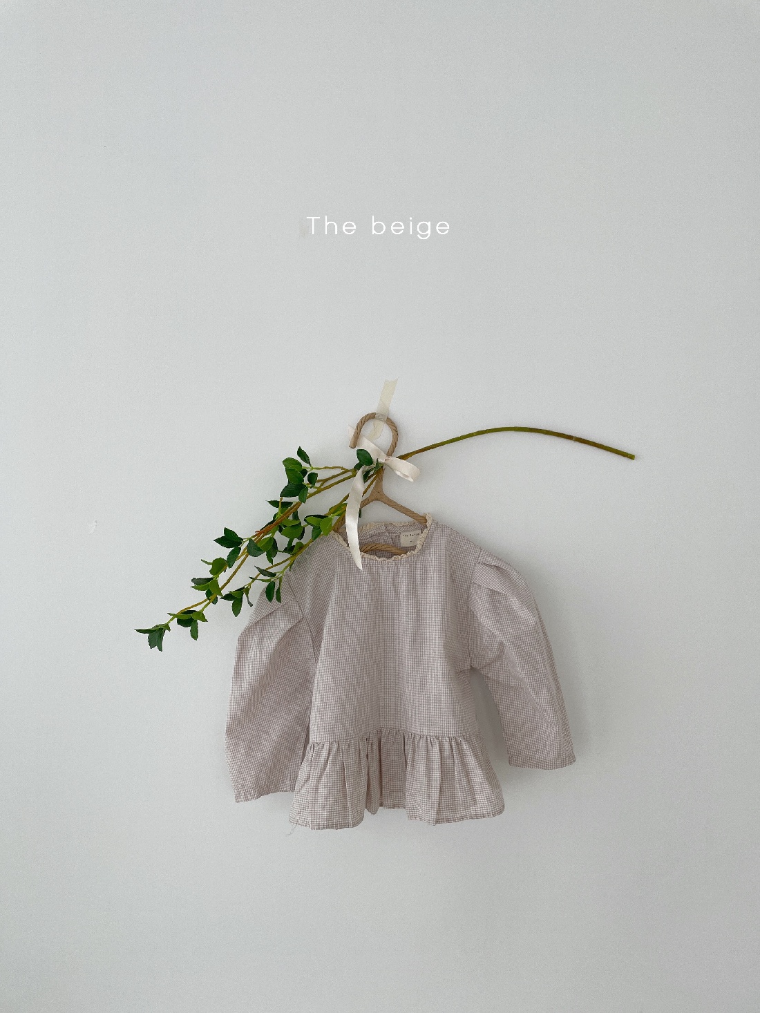 THE BEIGE - Korean Children Fashion - #Kfashion4kids - Ribbon Frill Blouse
