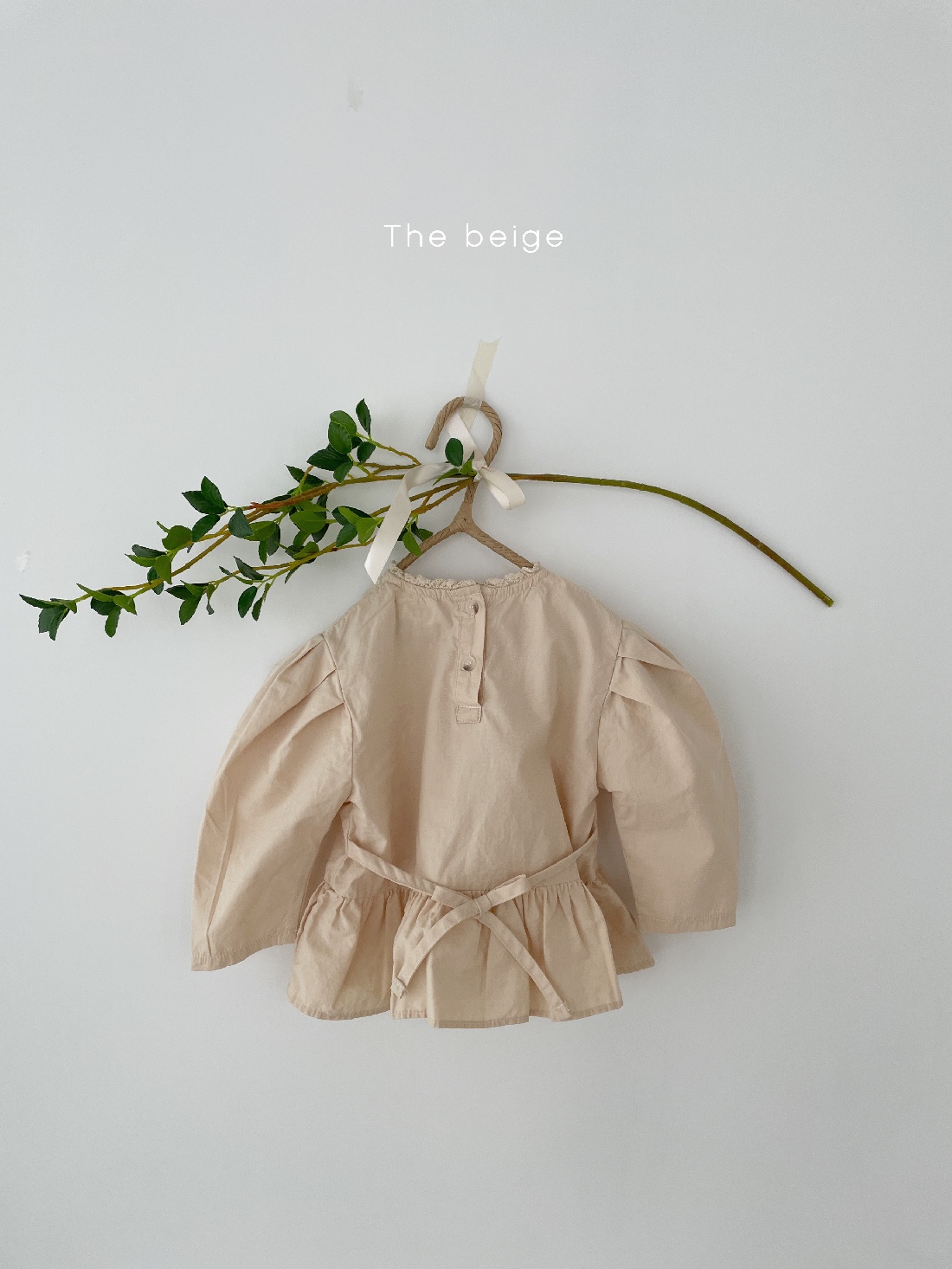 THE BEIGE - Korean Children Fashion - #Kfashion4kids - Ribbon Frill Blouse - 2