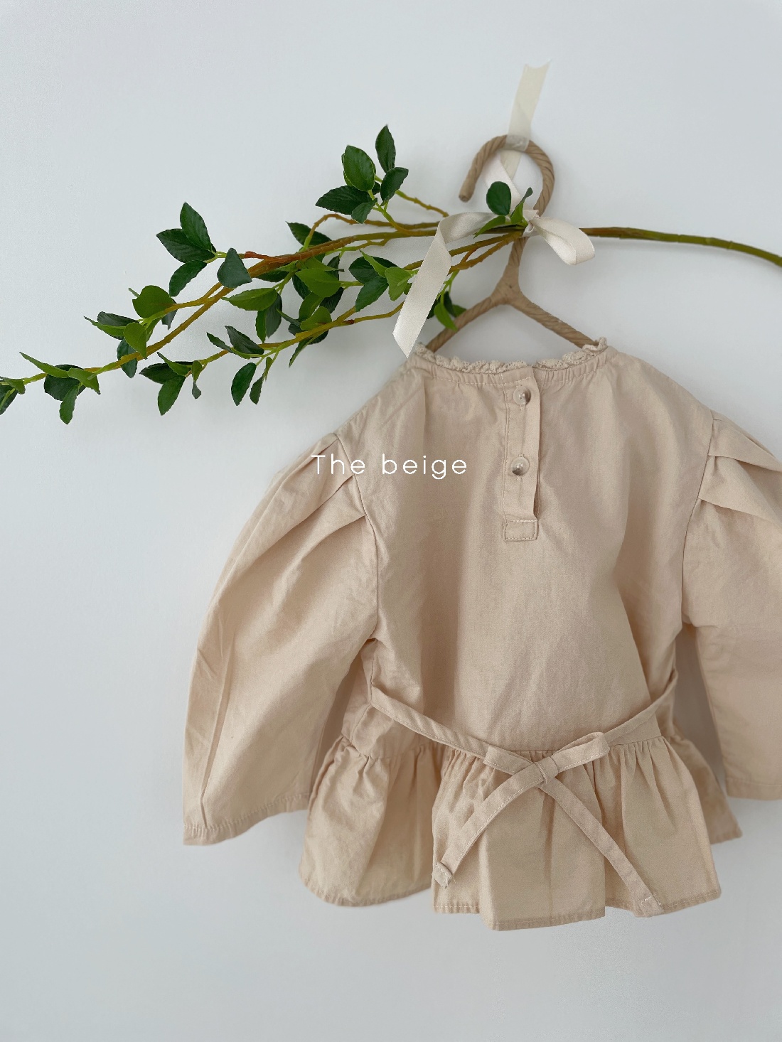 THE BEIGE - Korean Children Fashion - #Kfashion4kids - Ribbon Frill Blouse - 3