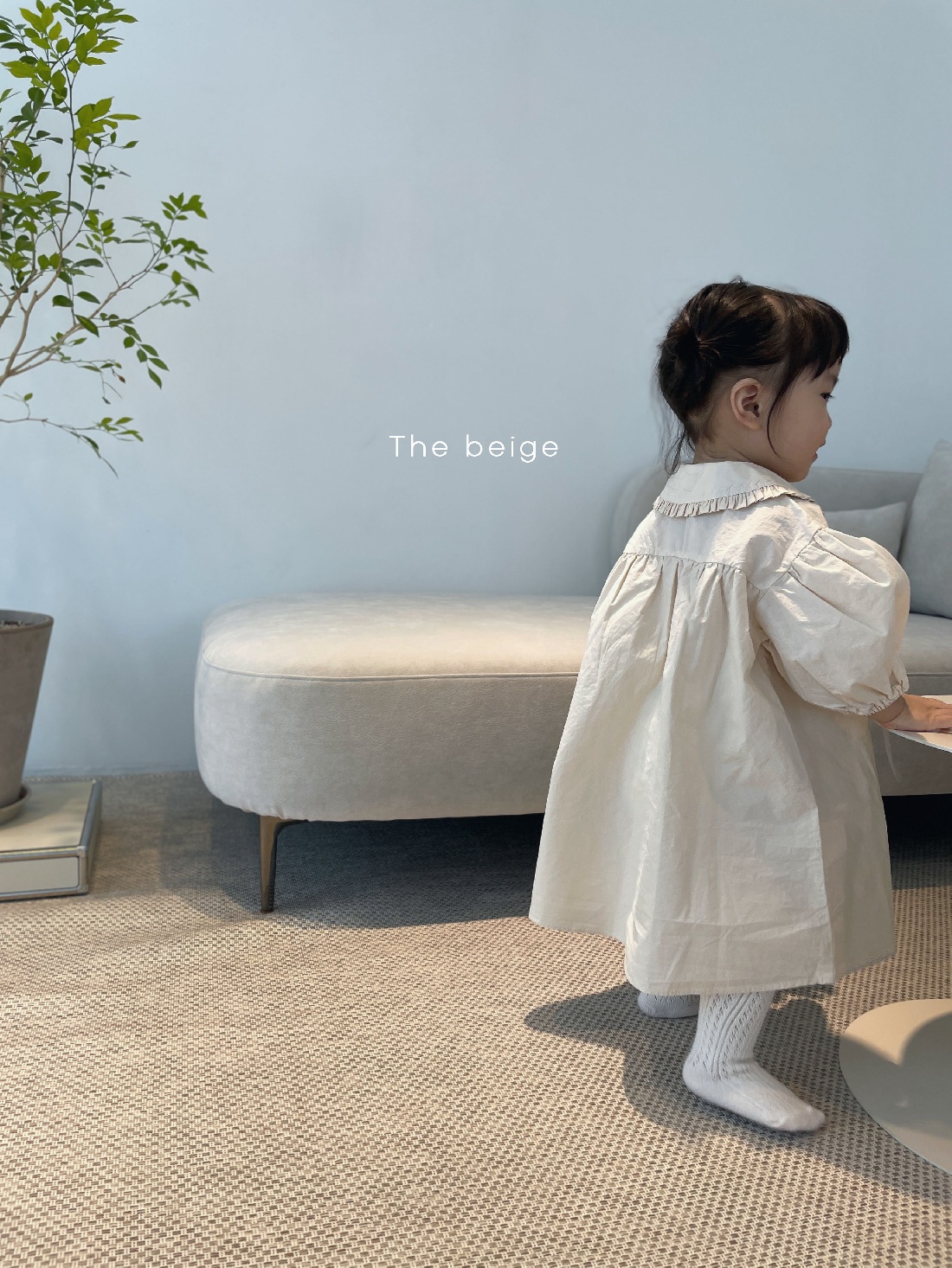 THE BEIGE - Korean Children Fashion - #Kfashion4kids - Frill Collar One-piece - 4