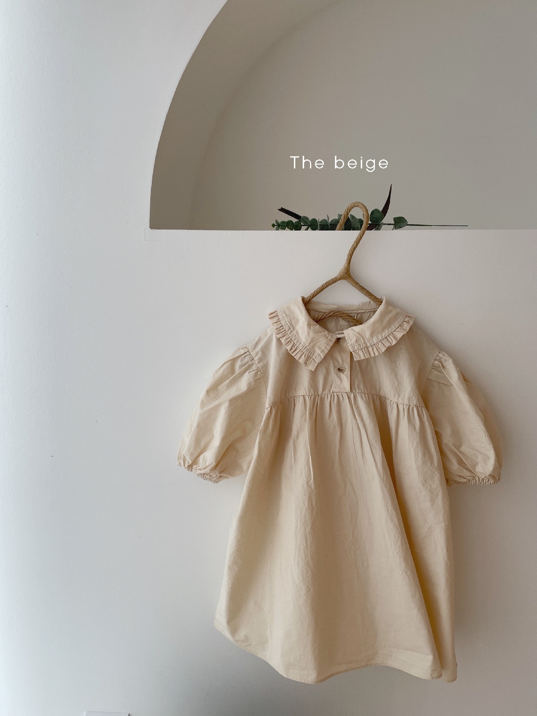 THE BEIGE - Korean Children Fashion - #Kfashion4kids - Frill Collar One-piece - 8