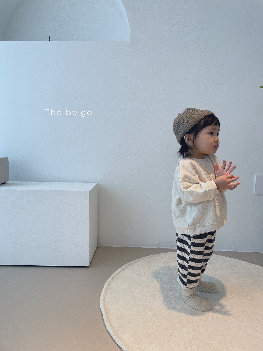 THE BEIGE - Korean Children Fashion - #Kfashion4kids - Waffle Stripe Pants - 10
