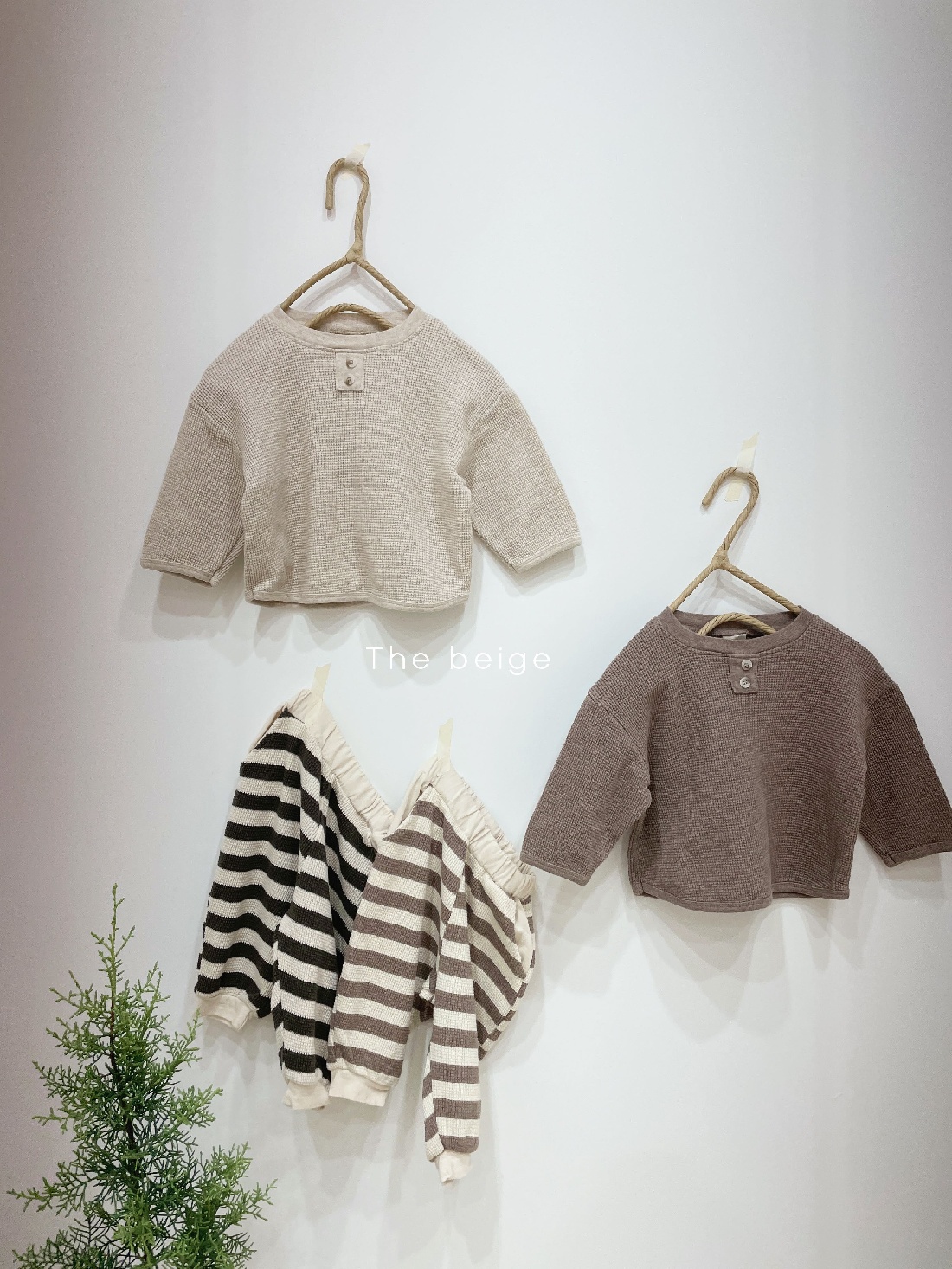THE BEIGE - Korean Children Fashion - #Kfashion4kids - Waffle Stripe Pants - 3