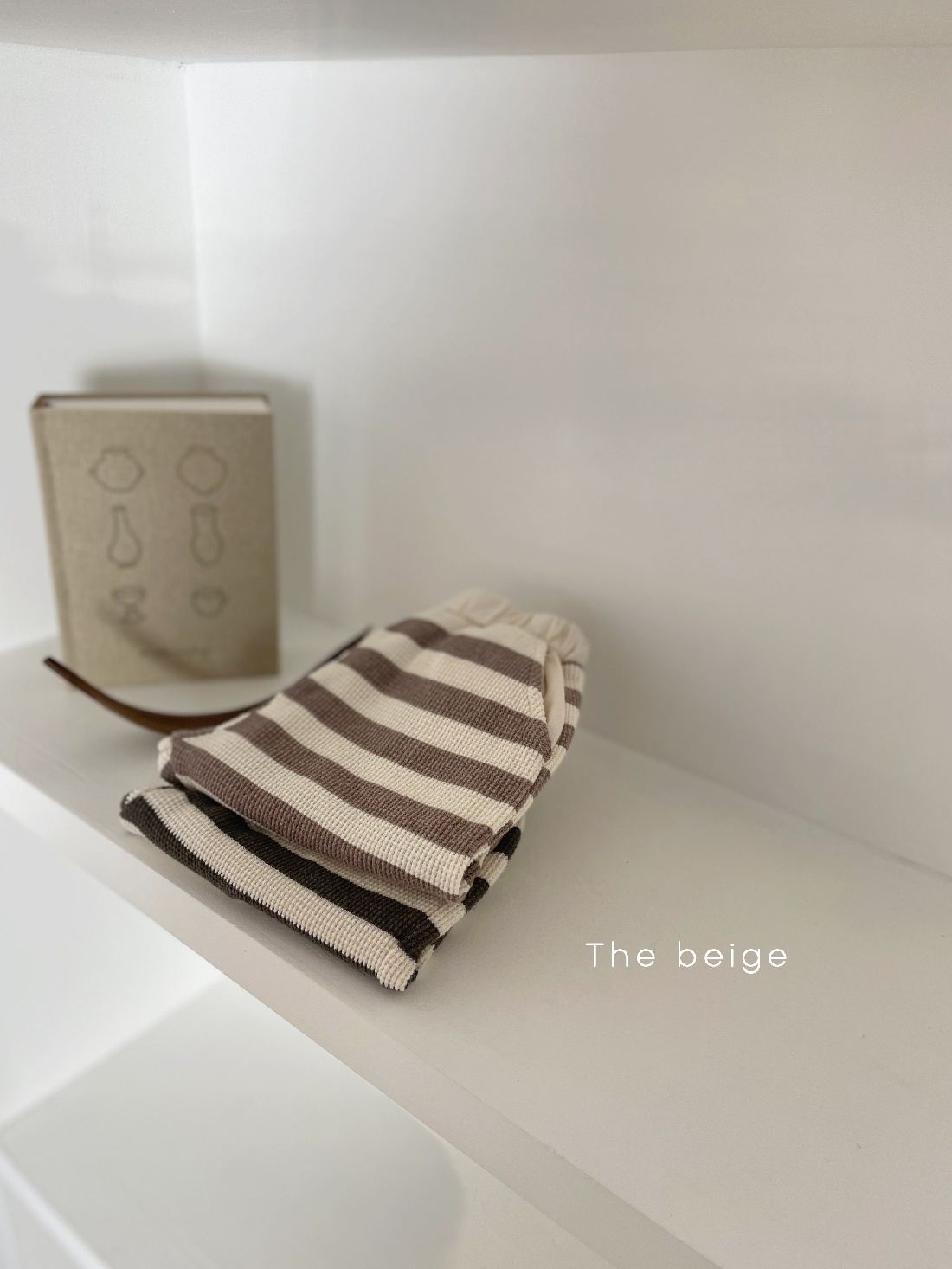 THE BEIGE - Korean Children Fashion - #Kfashion4kids - Waffle Stripe Pants - 6