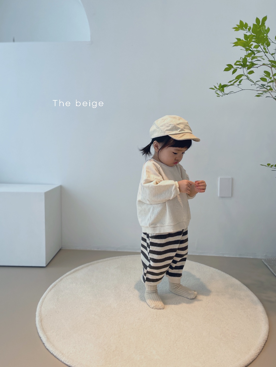 THE BEIGE - Korean Children Fashion - #Kfashion4kids - Waffle Stripe Pants - 7