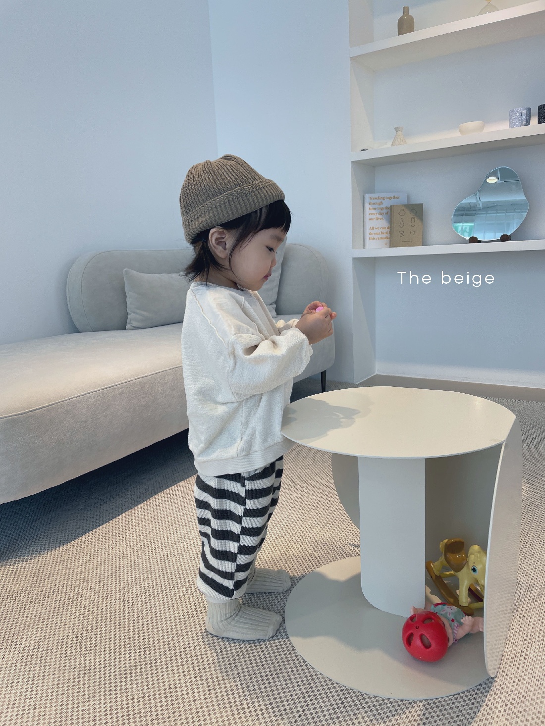 THE BEIGE - Korean Children Fashion - #Kfashion4kids - Waffle Stripe Pants - 8