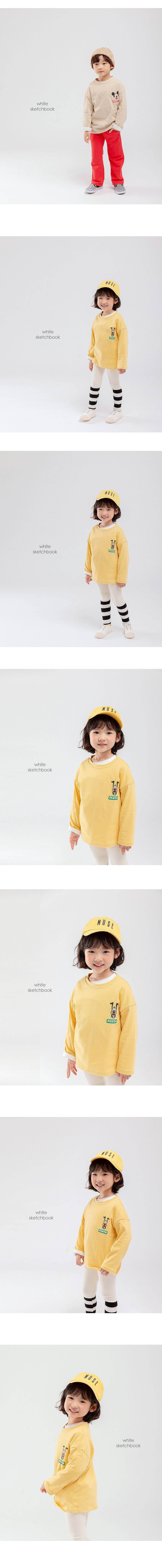 WHITESKETCHBOOK - Korean Children Fashion - #Kfashion4kids - Face Mickey Tee - 3