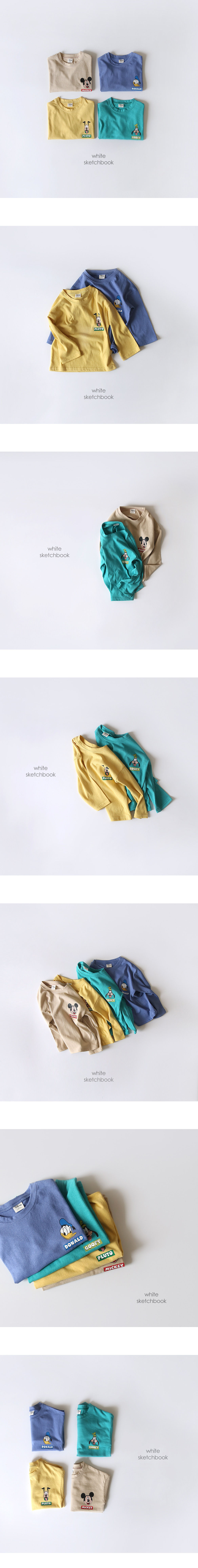 WHITESKETCHBOOK - Korean Children Fashion - #Kfashion4kids - Face Mickey Tee - 4