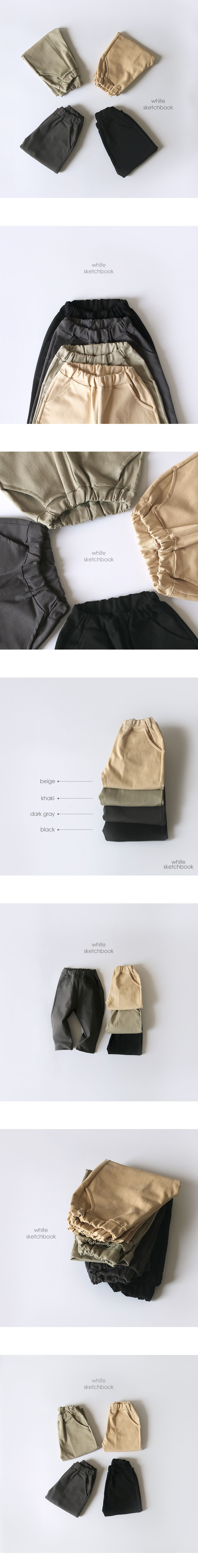 WHITESKETCHBOOK - Korean Children Fashion - #Kfashion4kids - Cotton Span Baggy Pants - 4