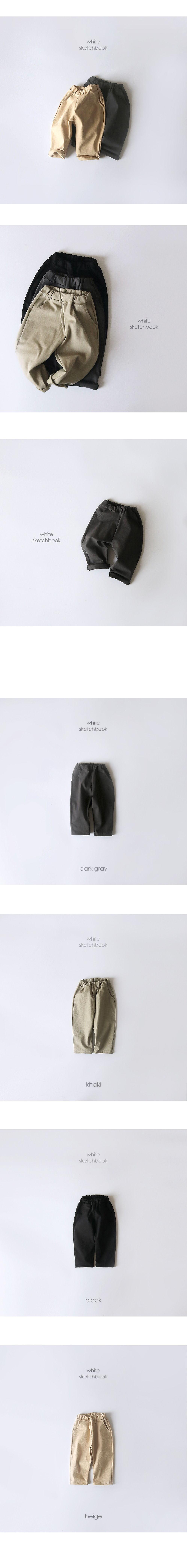 WHITESKETCHBOOK - Korean Children Fashion - #Kfashion4kids - Cotton Span Baggy Pants - 5