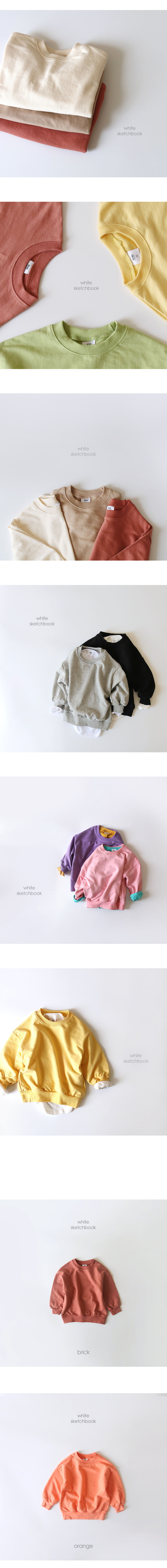 WHITESKETCHBOOK - Korean Children Fashion - #Kfashion4kids - New Basic Sweatshirt - 5