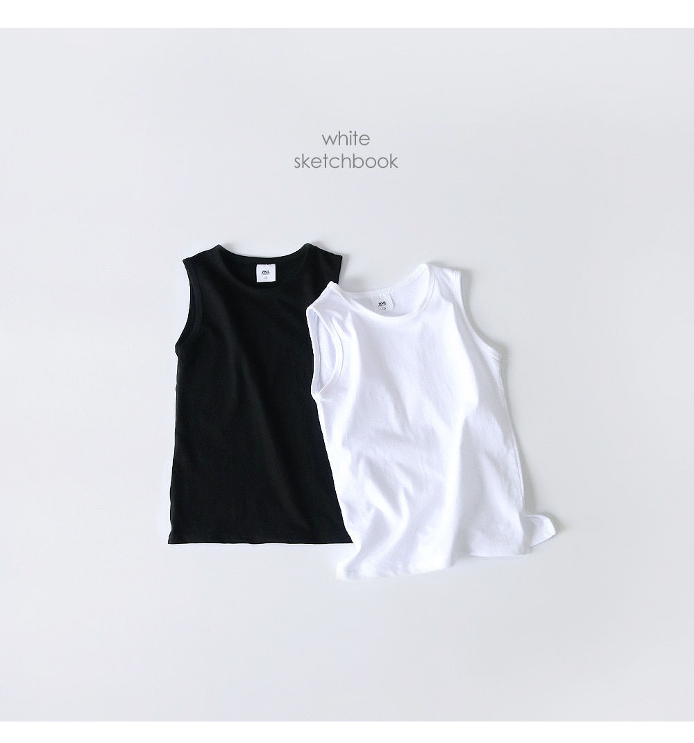 WHITESKETCHBOOK - Korean Children Fashion - #Kfashion4kids - Sleeveless Layered Tee