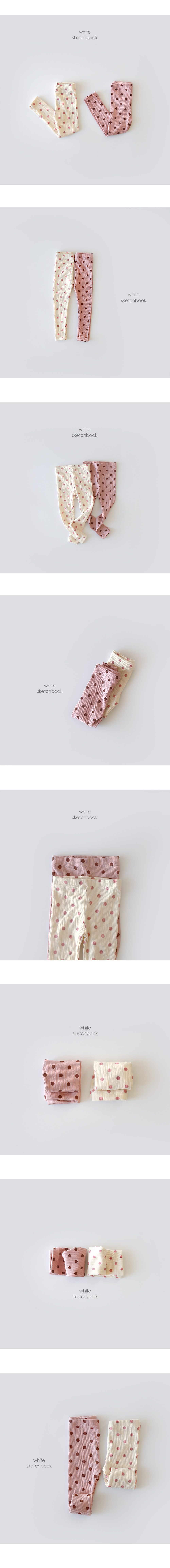 WHITESKETCHBOOK - Korean Children Fashion - #Kfashion4kids - Wrinkle Dot Leggings - 2