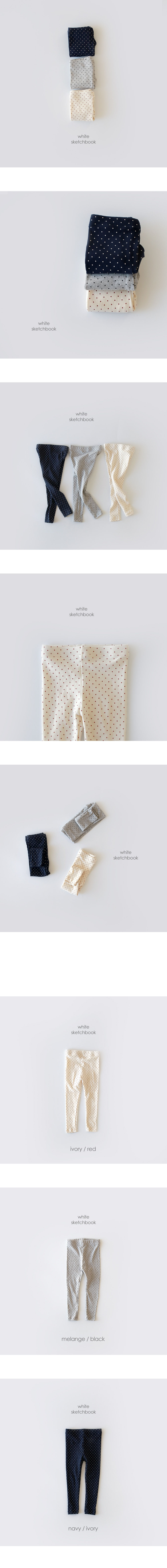 WHITESKETCHBOOK - Korean Children Fashion - #Kfashion4kids - Dot Leggings - 2