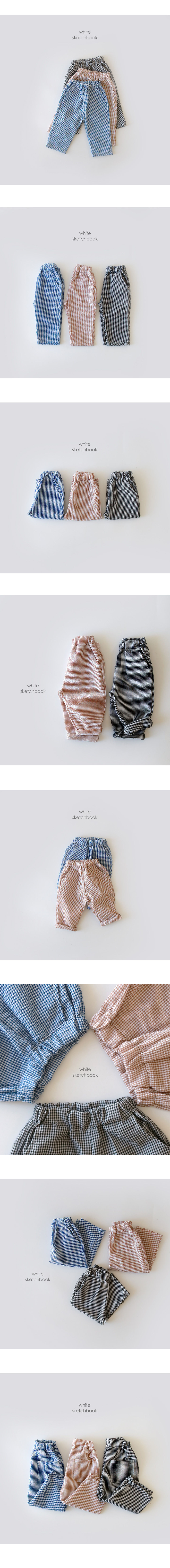 WHITESKETCHBOOK - Korean Children Fashion - #Kfashion4kids - Check Baggy Pants - 2