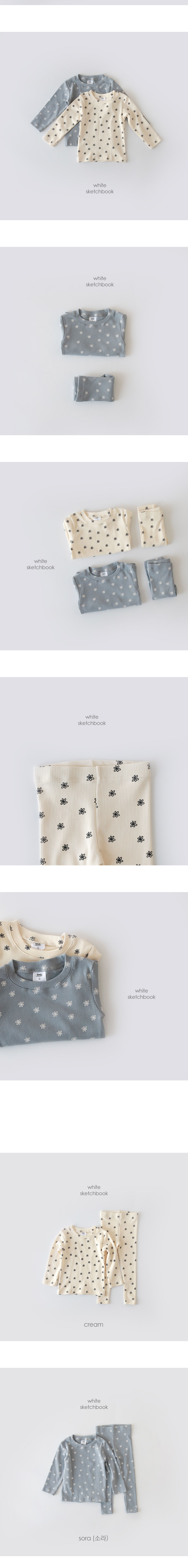 WHITESKETCHBOOK - Korean Children Fashion - #Kfashion4kids - Daisy Rib Easywear - 3