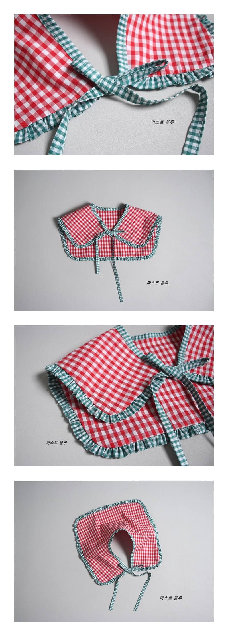 1ST BLUE - Korean Children Fashion - #Kfashion4kids - Check Cape 