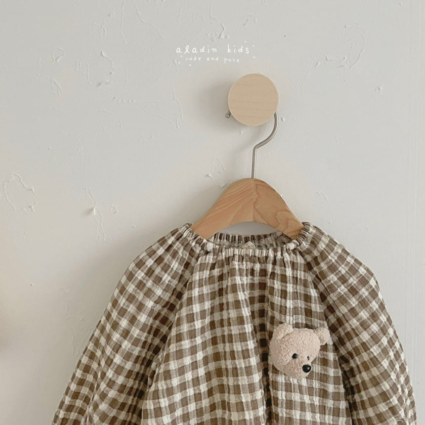 ALADIN - Korean Children Fashion - #Kfashion4kids - Flower Check Blouse - 3