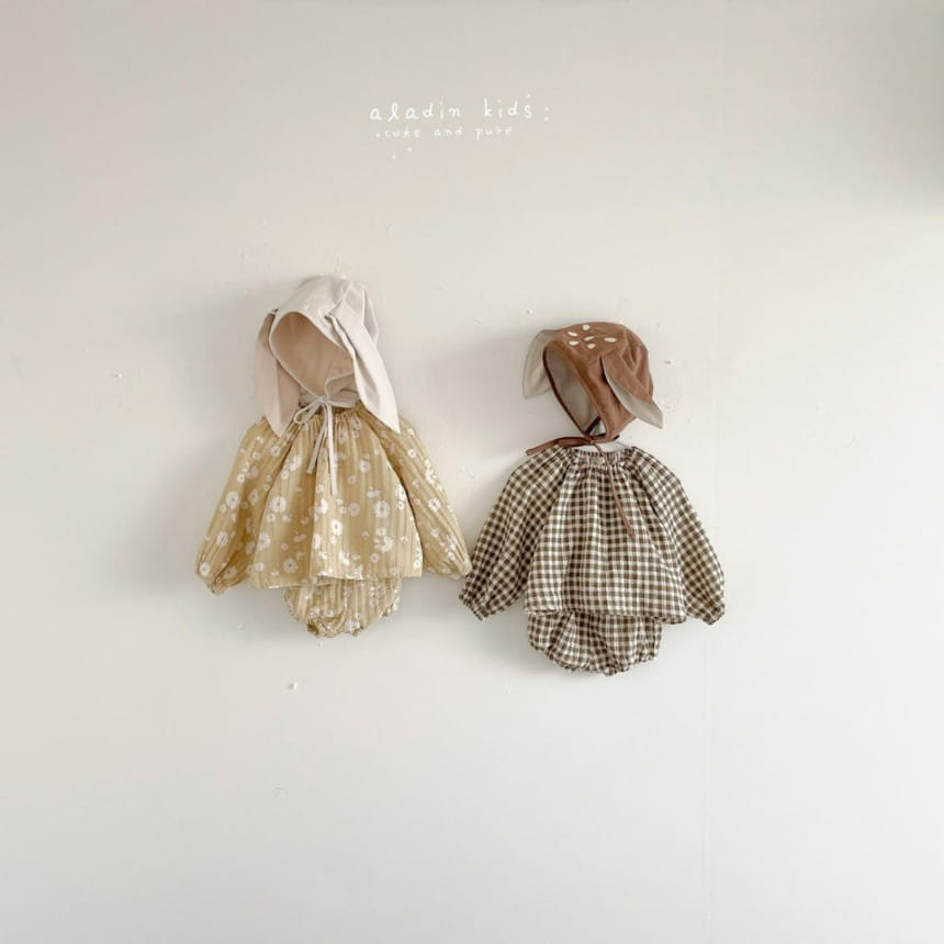 ALADIN - Korean Children Fashion - #Kfashion4kids - Flower Check Blouse - 9