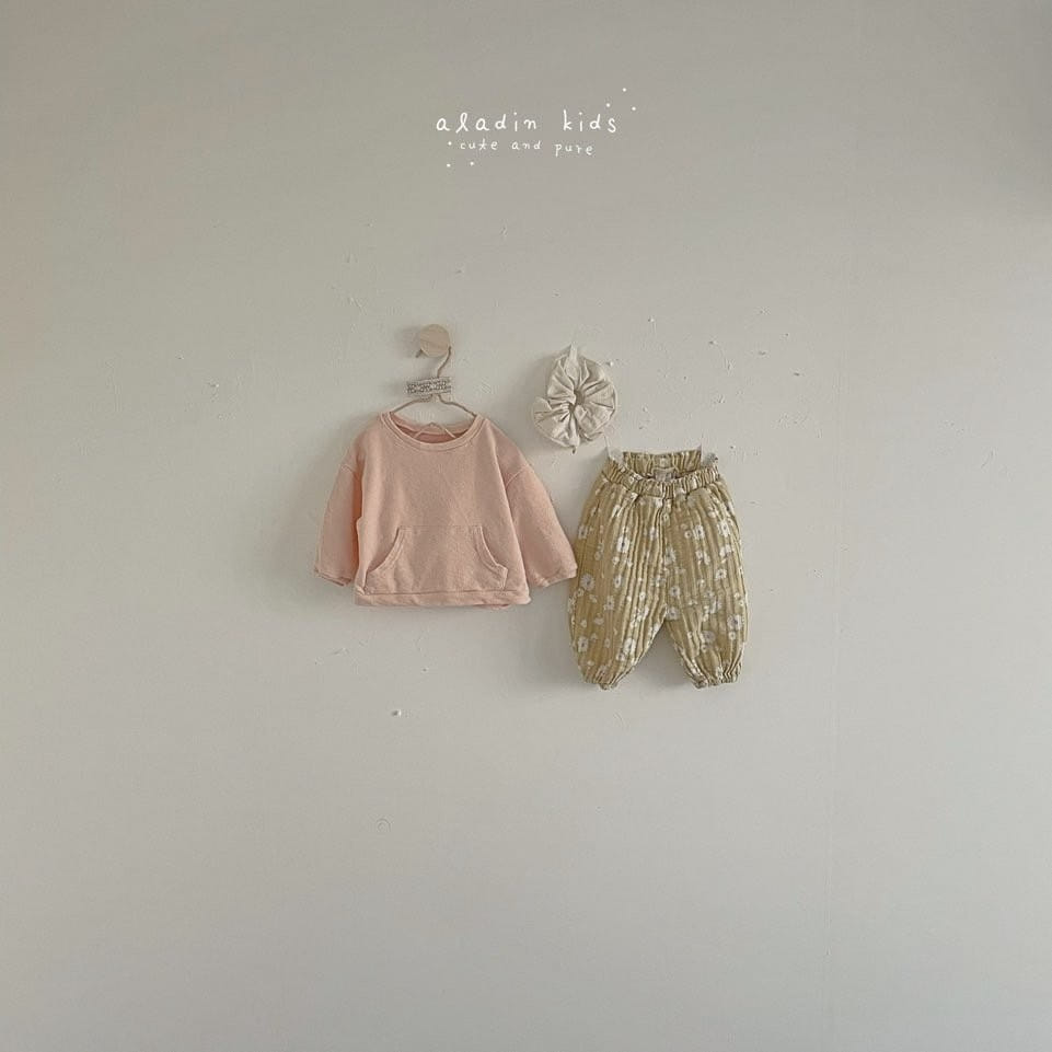 ALADIN - Korean Children Fashion - #Kfashion4kids - Flower Check Loose Slacks - 4