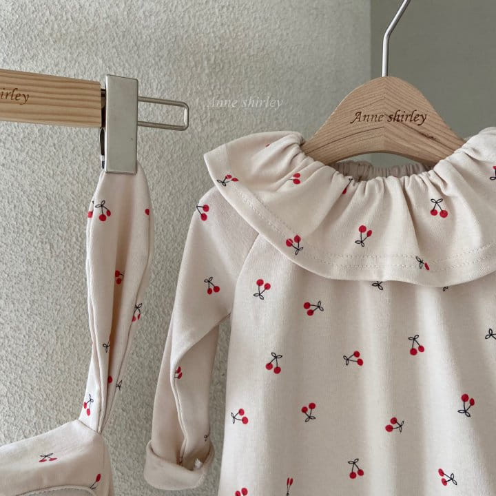 ANNE SHIRLEY - Korean Children Fashion - #Kfashion4kids - Cherry Rabbit Bodysuit with Bonnet