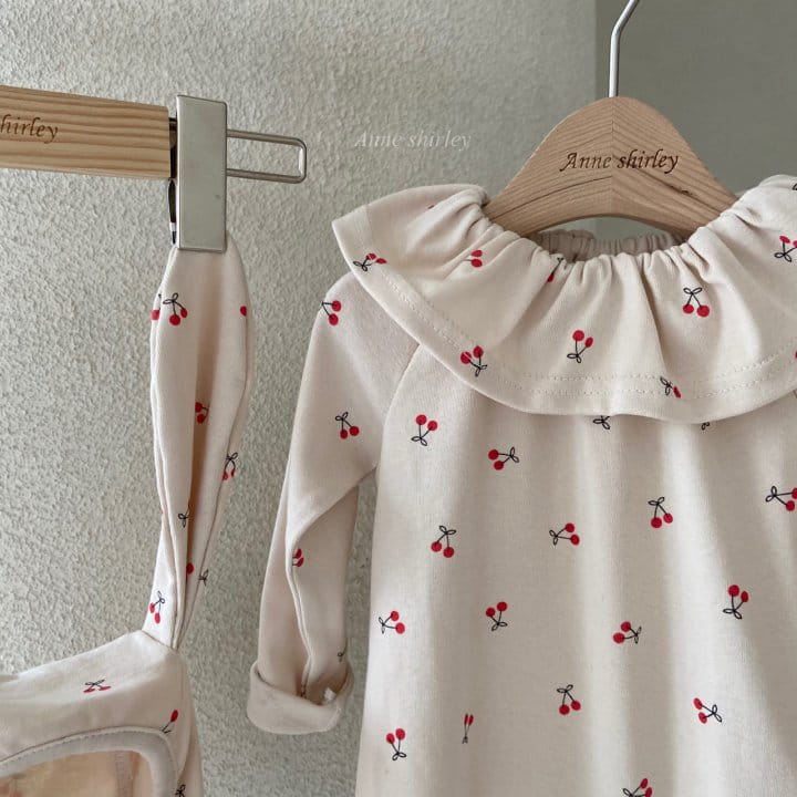ANNE SHIRLEY - Korean Children Fashion - #Kfashion4kids - Cherry Rabbit Bodysuit with Bonnet - 2