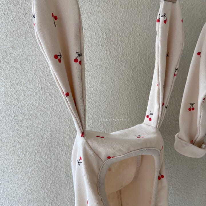 ANNE SHIRLEY - Korean Children Fashion - #Kfashion4kids - Cherry Rabbit Bodysuit with Bonnet - 3