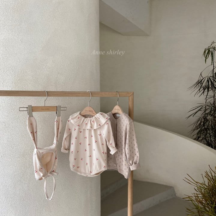ANNE SHIRLEY - Korean Children Fashion - #Kfashion4kids - Cherry Rabbit Bodysuit with Bonnet - 4