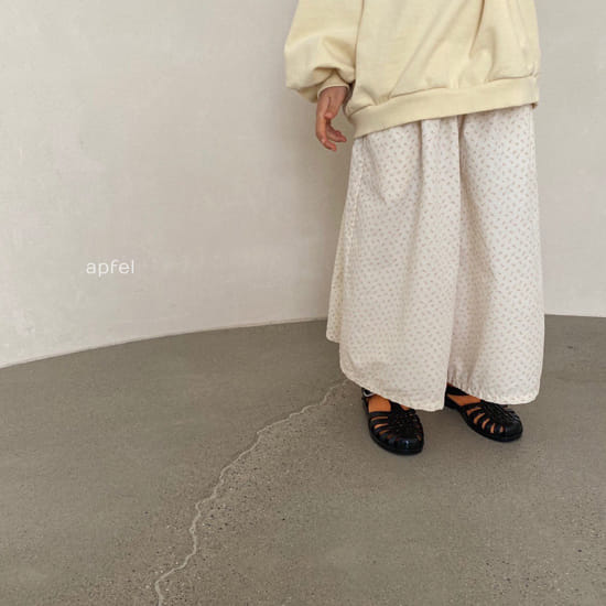 APFEL - Korean Children Fashion - #Kfashion4kids - Flower Wide Pants - 6