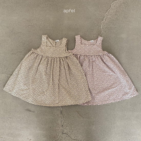 APFEL - Korean Children Fashion - #Kfashion4kids - Square Flower One-piece
