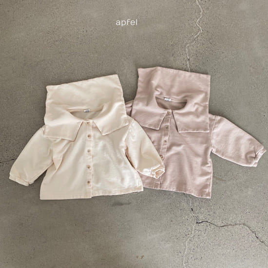 APFEL - Korean Children Fashion - #Kfashion4kids - Wide Collar Button Blouse