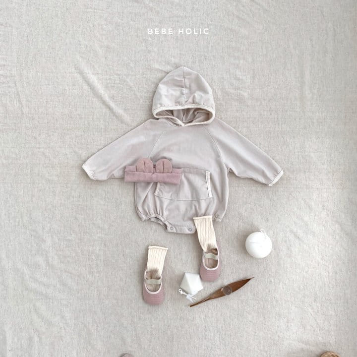 BEBE HOLIC - Korean Children Fashion - #Kfashion4kids - Kangaloo Hoody Bodysuit - 4