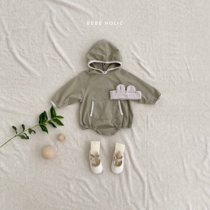 BEBE HOLIC - Korean Children Fashion - #Kfashion4kids - Kangaloo Hoody Bodysuit - 5