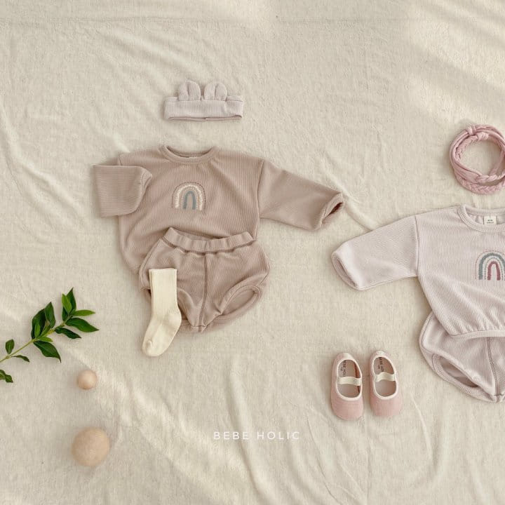 BEBE HOLIC - Korean Children Fashion - #Kfashion4kids - Rainbow Top Bottom Set - 2