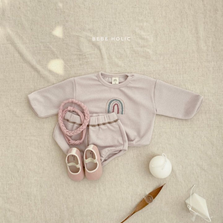 BEBE HOLIC - Korean Children Fashion - #Kfashion4kids - Rainbow Top Bottom Set - 4