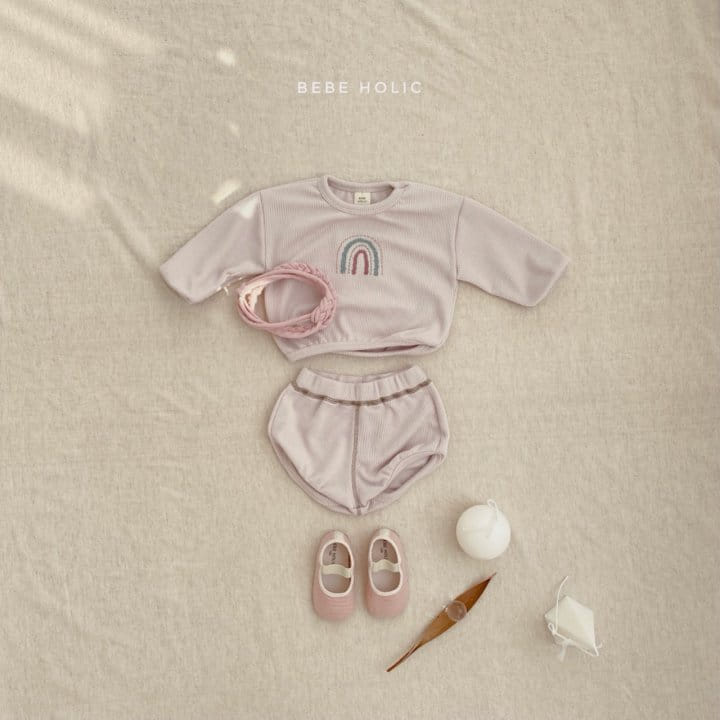 BEBE HOLIC - Korean Children Fashion - #Kfashion4kids - Rainbow Top Bottom Set - 5