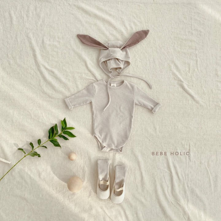BEBE HOLIC - Korean Children Fashion - #Kfashion4kids - Rabbit Bodysuit with Bonnet & Socks - 5
