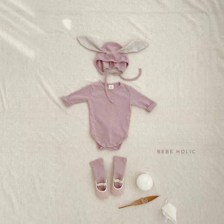BEBE HOLIC - Korean Children Fashion - #Kfashion4kids - Rabbit Bodysuit with Bonnet & Socks - 6