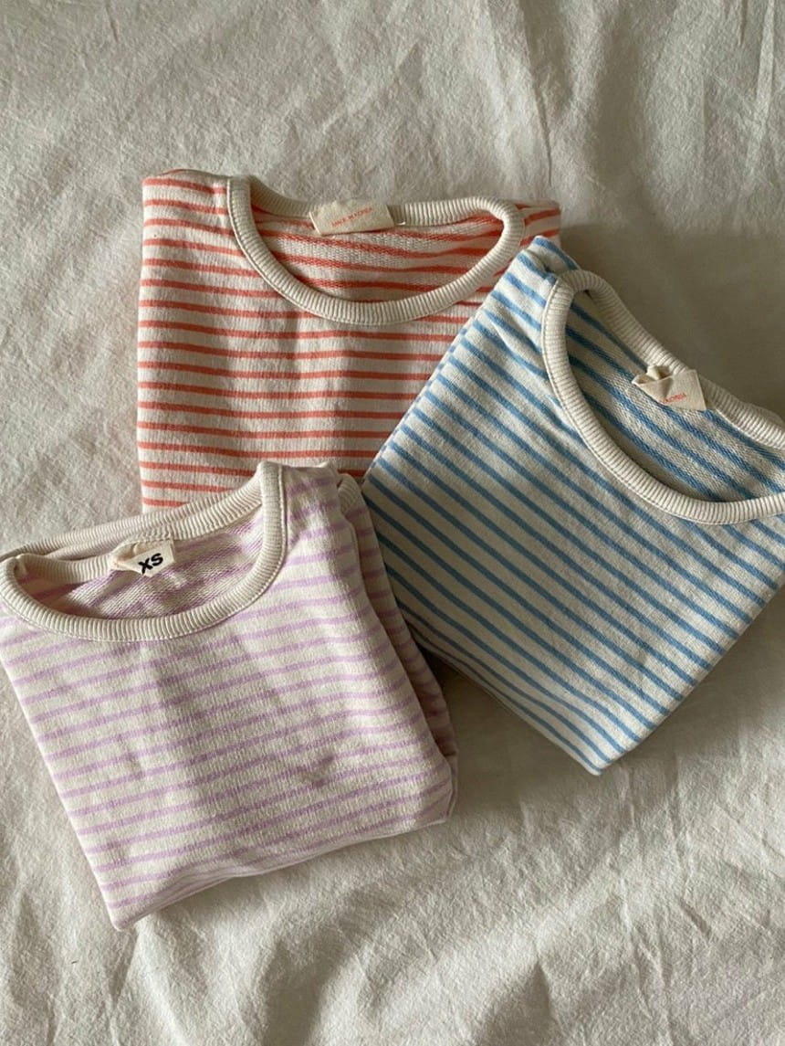 BON BON BUTIK - Korean Children Fashion - #Kfashion4kids - Shell Stripe Tee