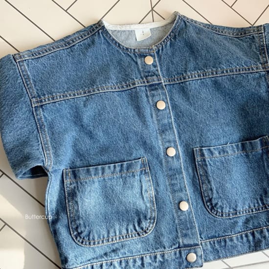 BUTTERCUP - Korean Children Fashion - #Kfashion4kids - Round Denim Jacket - 2