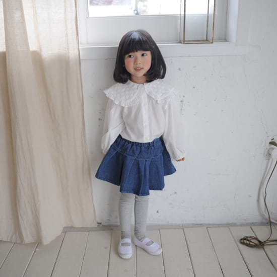 BUTTERCUP - Korean Children Fashion - #Kfashion4kids - Pleats Denim Skirt Leggings - 2