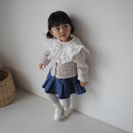 BUTTERCUP - Korean Children Fashion - #Kfashion4kids - Pleats Denim Skirt Leggings - 5