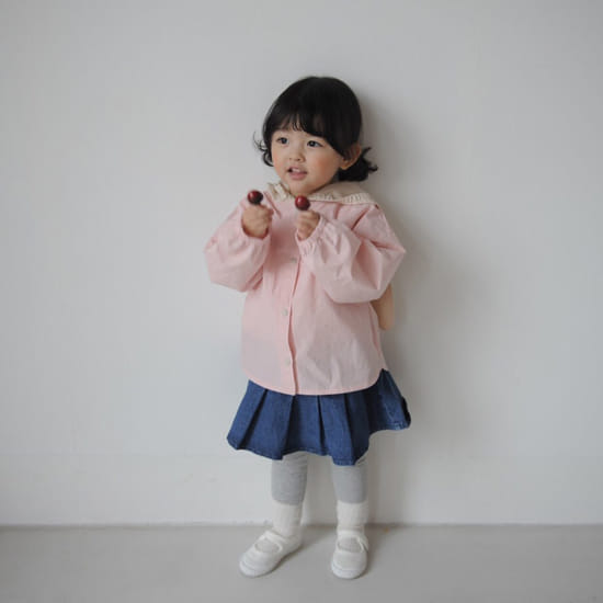 BUTTERCUP - Korean Children Fashion - #Kfashion4kids - Pleats Denim Skirt Leggings - 6